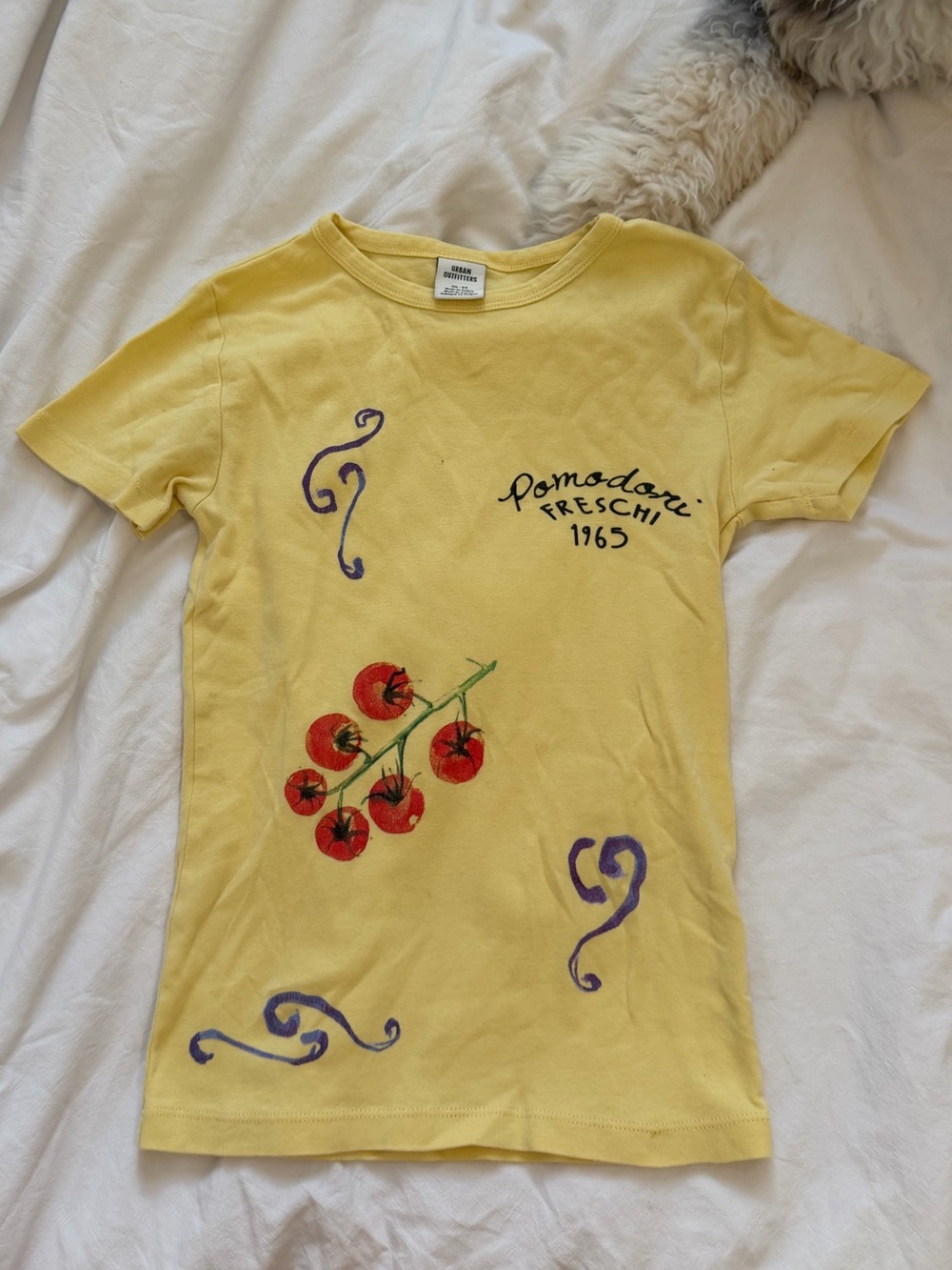 Urban Outfitters Yellow Womens’ Tee with Tomato Graphic